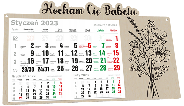 Kalendarz dla babci KB3