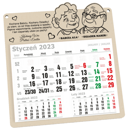 Kalendarz dla dziadka i babci - KBD2